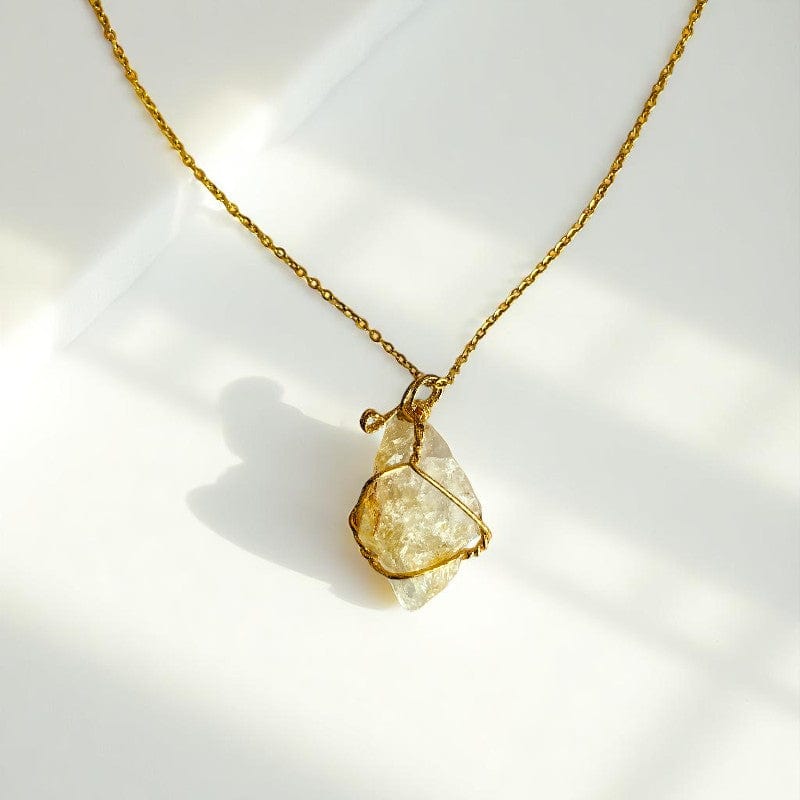 Abundance Raw Pendant Necklace | Citrine - For Women | Includes: Necklace