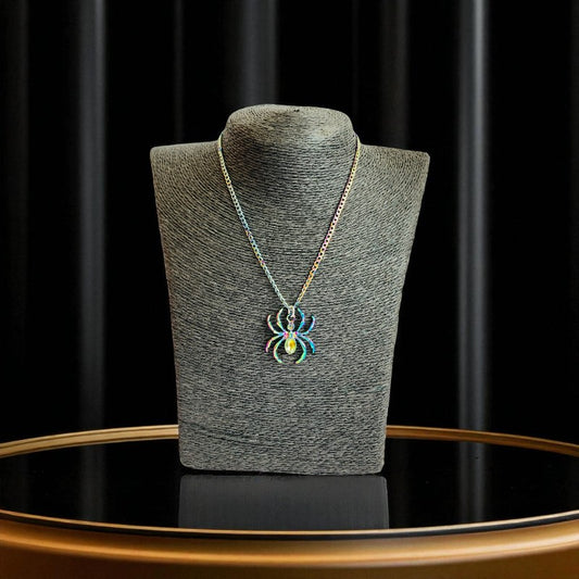 Rainbow Spider Necklace | Stainless Steel- For Kids | Includes: Necklace
