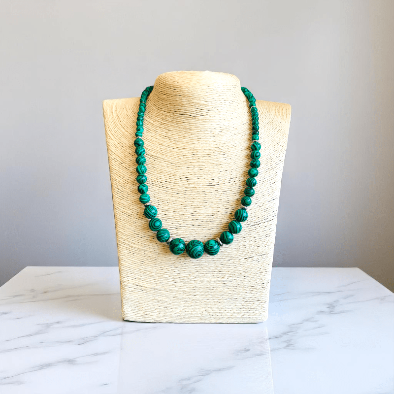 Nature’s Grace Necklace | Malachite Jade Stone - For Women | Includes: Necklace