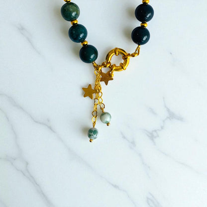 Emerald Grace Bracelet | Green Agate Stone & 18k Gold Plated - For Women | Includes: Bracelet