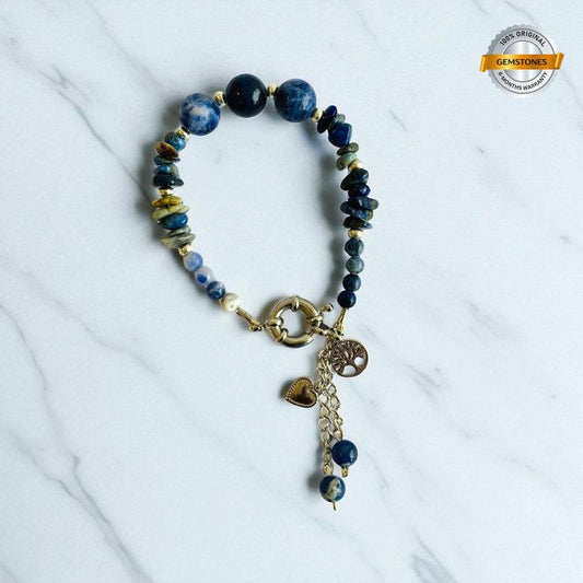Blue Aura Bracelet | Sodalite Stone - For Women | Includes: Bracelet
