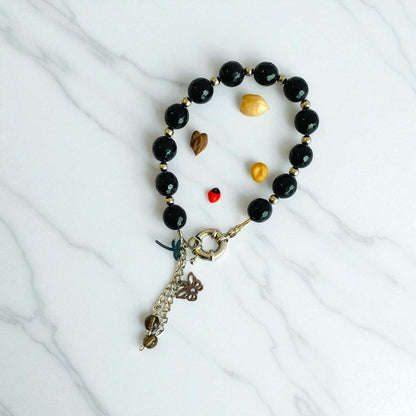 Shadow Elegance Bracelet | Black Obsidian Stone - For Women | Includes: Bracelet