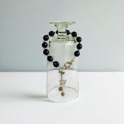 Shadow Elegance Bracelet | Black Obsidian Stone - For Women | Includes: Bracelet