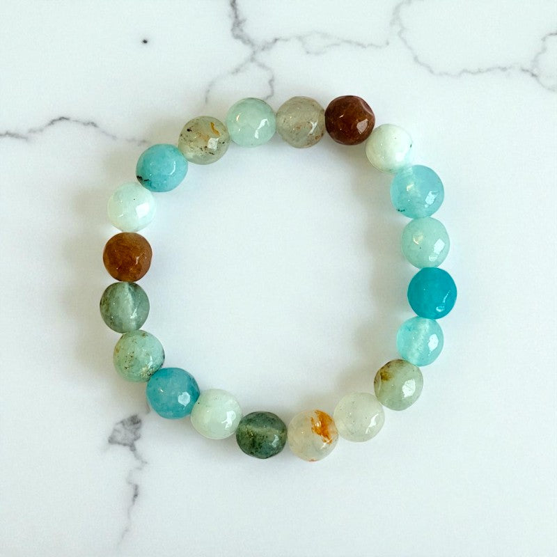 Soul Contrast Duo | Amazonite & Garnet Stones - For Women | Includes: Bracelet (Set of 2)