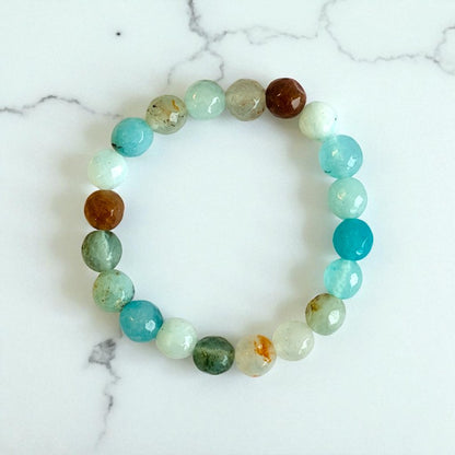 Soul Contrast Duo | Amazonite & Garnet Stones - For Women | Includes: Bracelet (Set of 2)