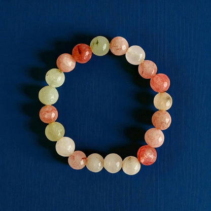 Twinning Treasure Bracelets | Red-Natural Carnelian Stones – For Women | Includes: Bracelet ( Set of 2)