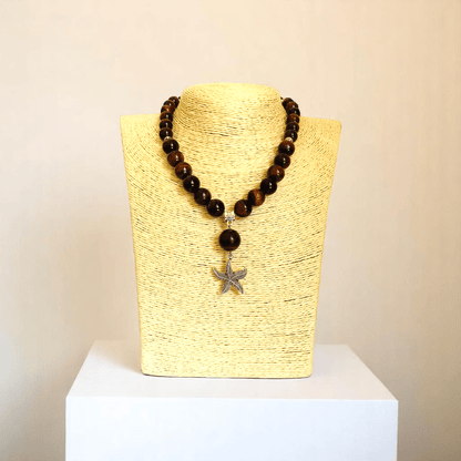 Ocean Ember Set | Red Tiger Eye Stone - For Women | Includes: Necklace, Bracelet, Earring
