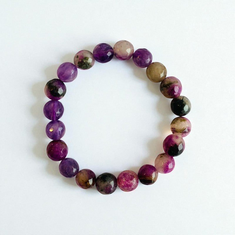 Serene Radiance duo | Honey Jade & Amethyst Stones – For Women | Includes: Bracelet ( Set of 2)