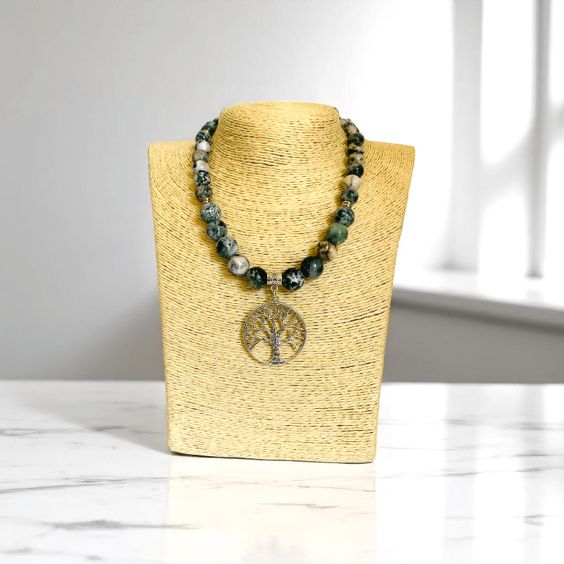 Nature’s Wisdom Necklace | Tree Agate Stone - For Women | Includes: Necklace