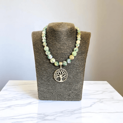 Nature’s Wisdom Necklace | Tree Agate Stone - For Women | Includes: Necklace