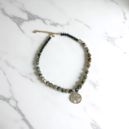 Nature’s Wisdom Necklace | Tree Agate Stone - For Women | Includes: Necklace