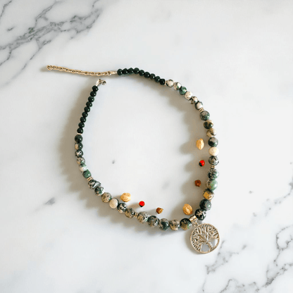 Nature’s Wisdom Necklace | Tree Agate Stone - For Women | Includes: Necklace
