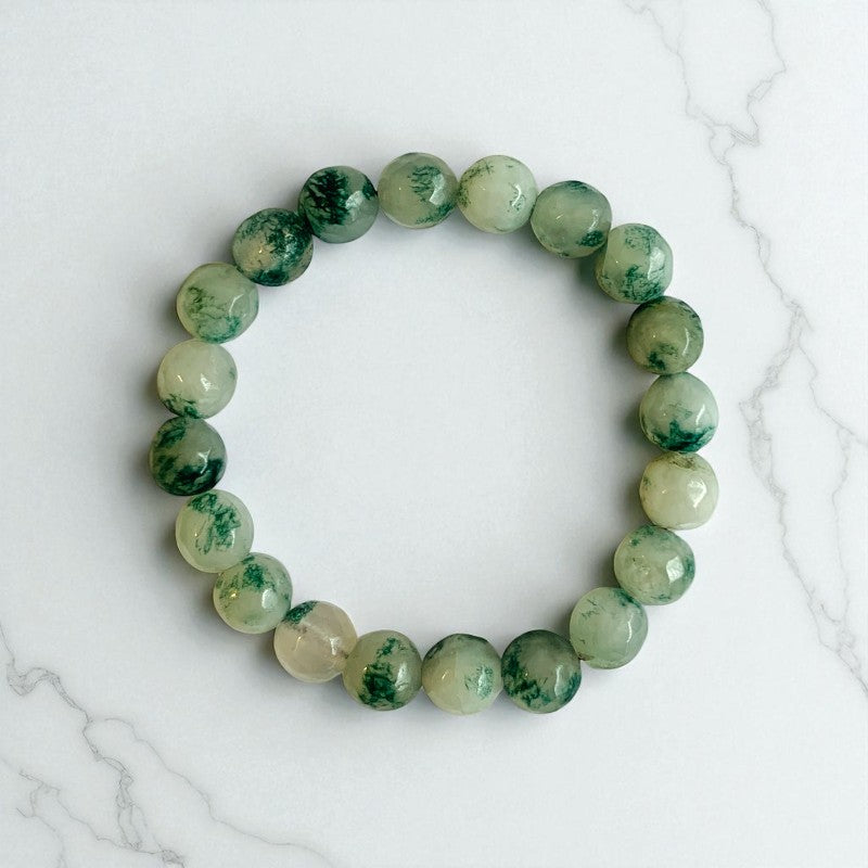 Ethereal Earth duo | Indian & Green Agate Stones – For Women | Includes: Bracelet (Set of 2)