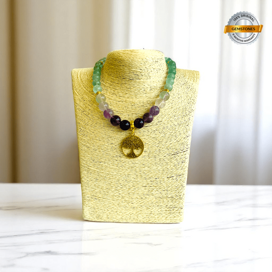 Mystic Clarity Necklace | Fluorite Stone - For Women | Includes: Necklace