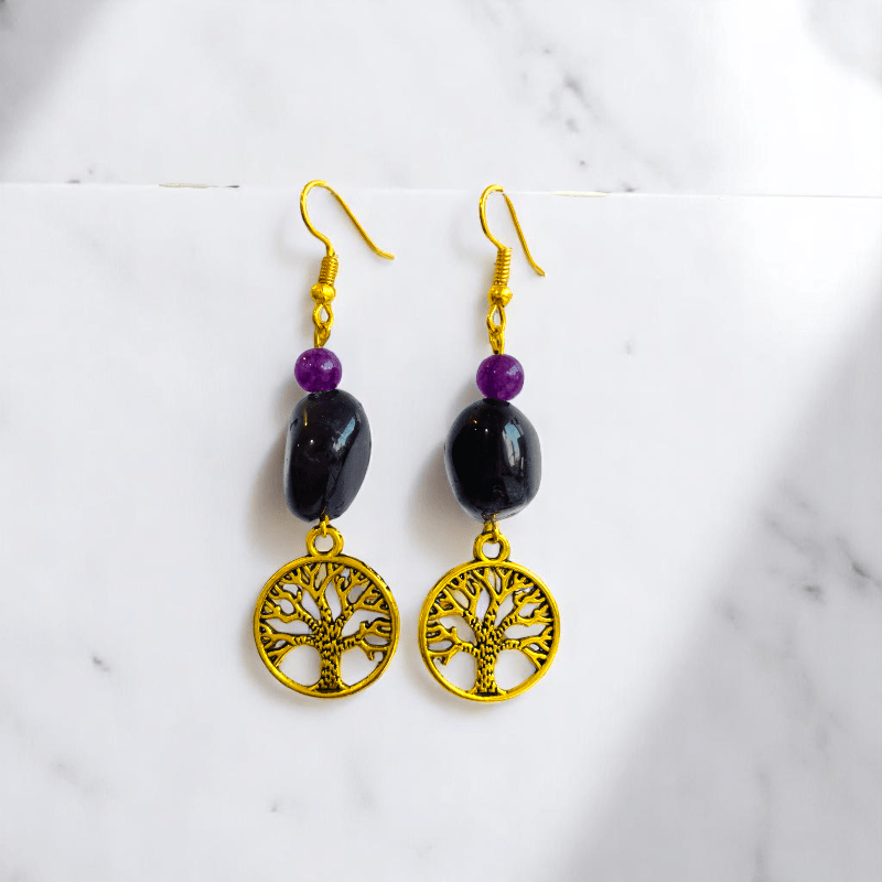 Soul Tree Set | Amethyst Stone - For Women | Includes: Necklace, Bracelet, Earring