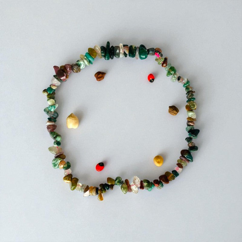 Sacred Roots Dual Layer Bracelet | Indian Agate Chips – For Women | Includes: Bracelet