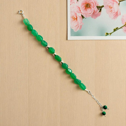 Emerald Glow Silver Bracelet | Green Aventurine & 925 Silver – For Women | Includes: Bracelet