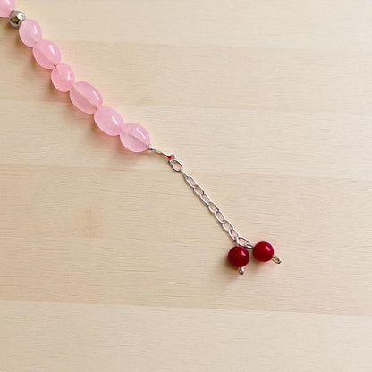 Rose Bloom Silver Bracelet | Rose Quartz & 925 Silver – For Women | Includes: Bracelet