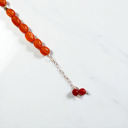 Jade Phoenix Silver Bracelet | Orange Jade & 925 Silver – For Women | Includes: Bracelet