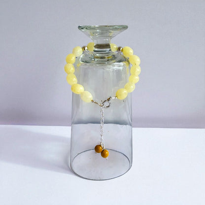 Sunburst Silver Bracelet | Yellow Aventurine & 925 Silver – For Women | Includes: Bracelet