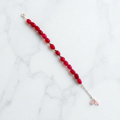 Redwood Silver Bracelet | Red Onyx & 925 Silver – For Women | Includes: Bracelet