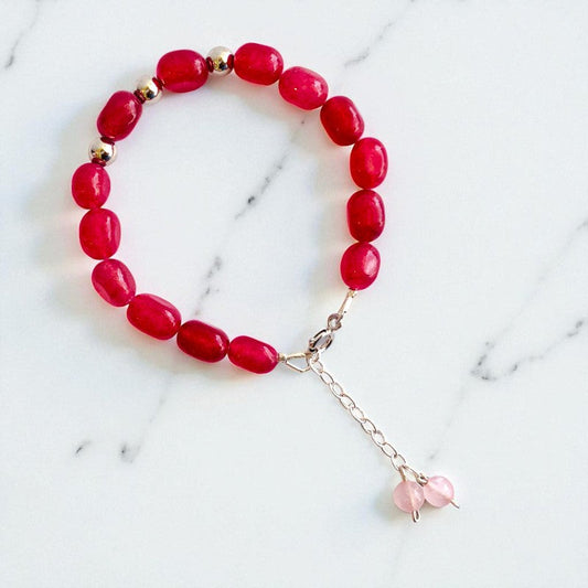 Redwood Silver Bracelet | Red Onyx & 925 Silver – For Women | Includes: Bracelet