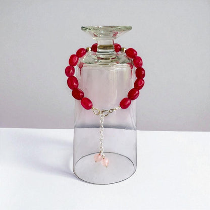 Redwood Silver Bracelet | Red Onyx & 925 Silver – For Women | Includes: Bracelet