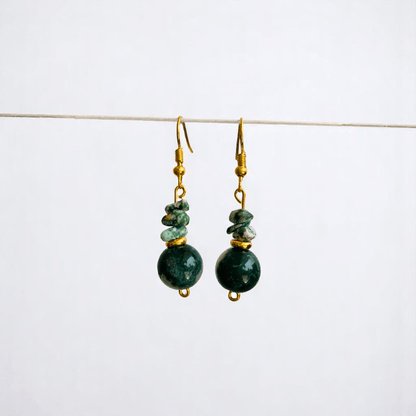 Verdant Grace Set | Tree Agate Stone - For Women | Includes: Necklace, Bracelet, Earring