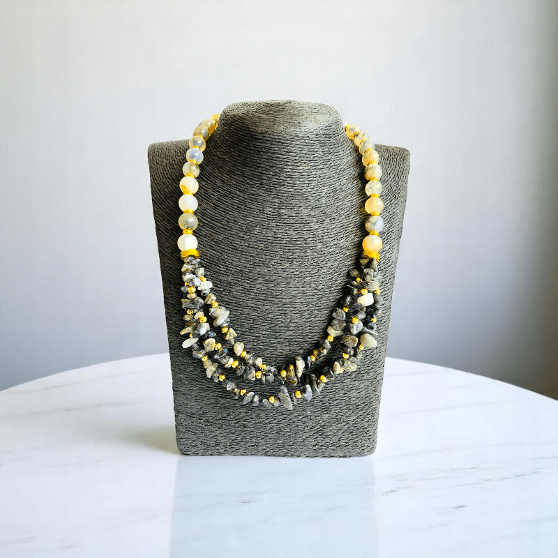 Dragon's Grace Set | Dragon Agate Stone - For Women | Includes: Necklace, Bracelet, Earring