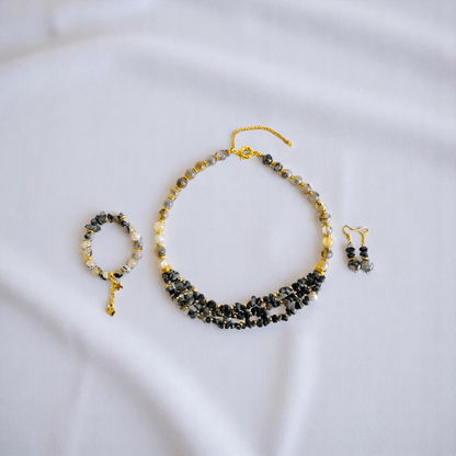 Dragon's Grace Set | Dragon Agate Stone - For Women | Includes: Necklace, Bracelet, Earring