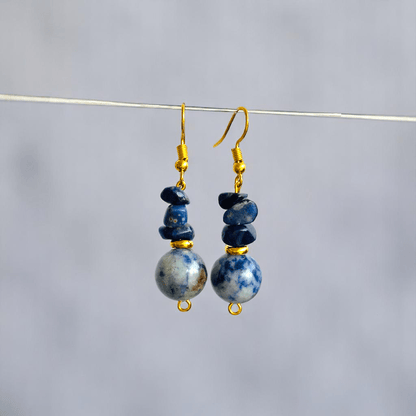 Indigo Serenity Set | Blue Aventurine & Sodalite Stone - For Women | Includes: Necklace, Bracelet, Earring