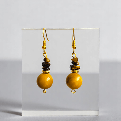 Golden Guardian Set | Yellow Aventurine & Tiger Eye Stone - For Women | Includes: Necklace, Bracelet, Earring