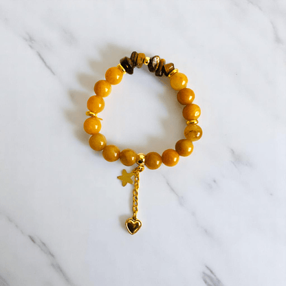 Golden Guardian Set | Yellow Aventurine & Tiger Eye Stone - For Women | Includes: Necklace, Bracelet, Earring