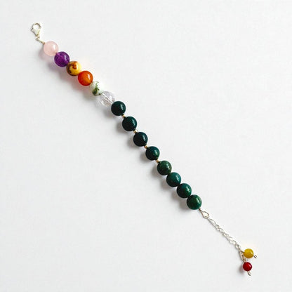 Green Serenity Asymmetric Silver Bracelet | Green Aventurine, 925 Silver – For Women | Includes: Bracelet