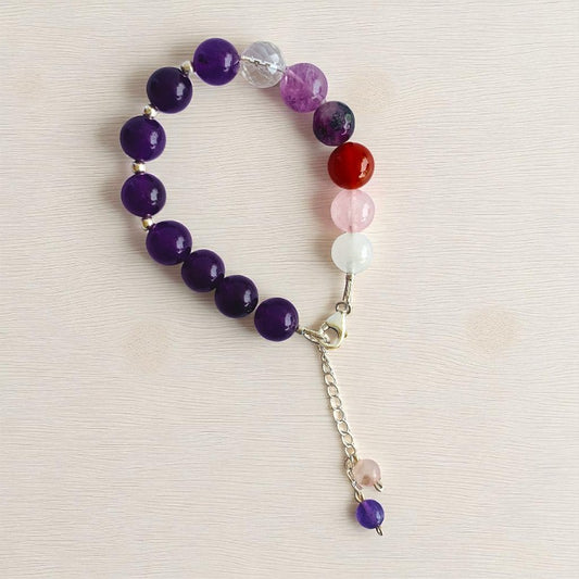 Grapevine Asymmetric Silver Bracelet | Amethyst & 925 Silver – For Women | Includes: Bracelet