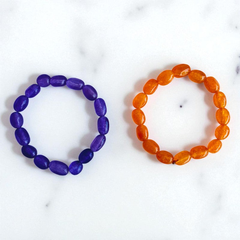 The Ember & Dewdrop Duo | Blue Lapis & Carnelian – For Kids | Includes: Bracelets (Set of 2)