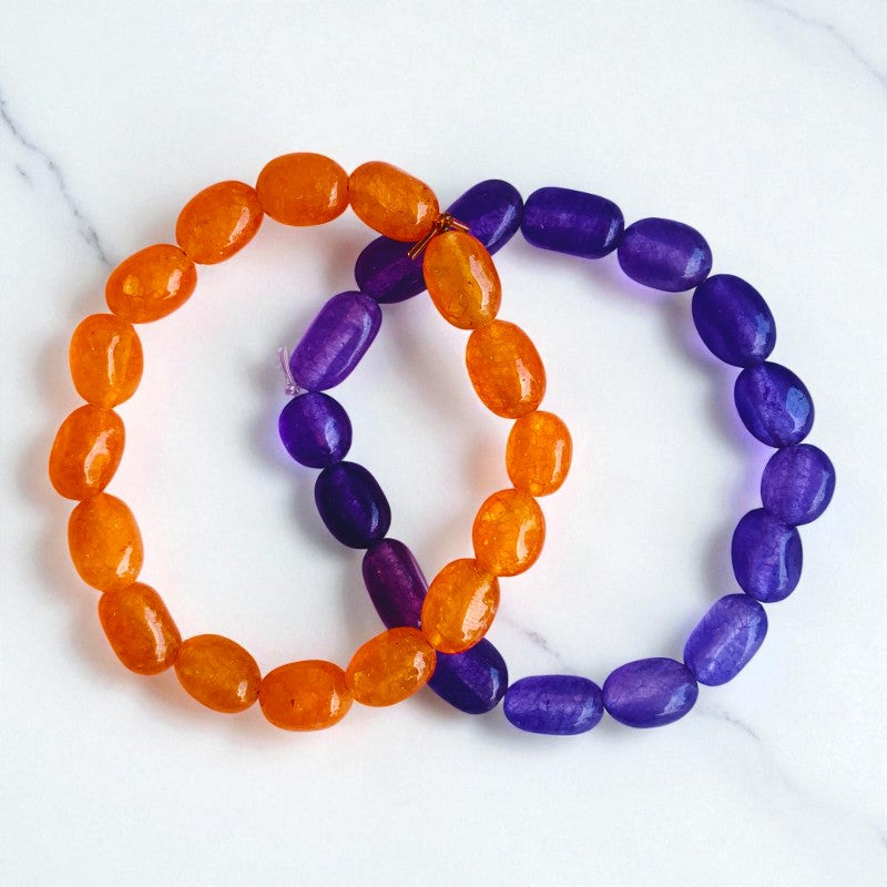 The Ember & Dewdrop Duo | Blue Lapis & Carnelian – For Kids | Includes: Bracelets (Set of 2)