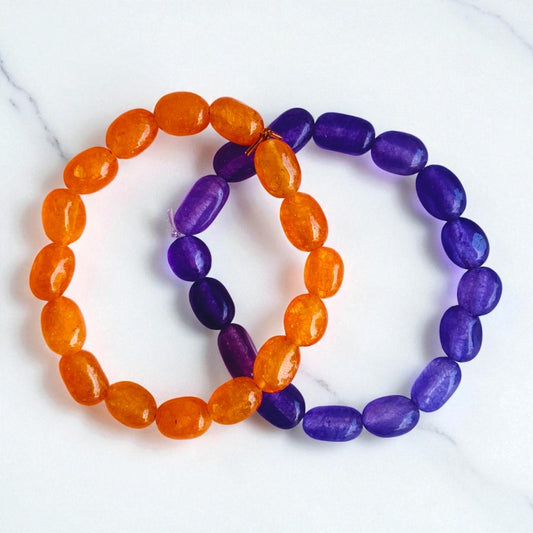 The Ember & Dewdrop Duo | Blue Lapis & Carnelian – For Kids | Includes: Bracelets (Set of 2)
