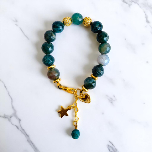 Grounding Agate Bracelet | Indian Agate - For Kids Girls | Includes: Bracelet