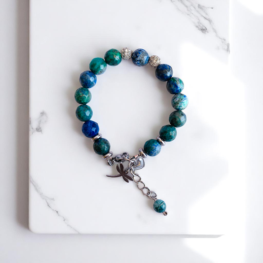Wisdom Azurite Bracelet | Azurite - For Kids Girls | Includes: Bracelet