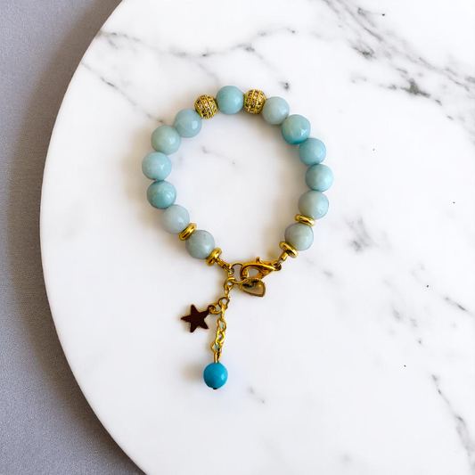 Soothing Amazonite Bracelet | Amazonite - For Kids Girls | Includes: Bracelet