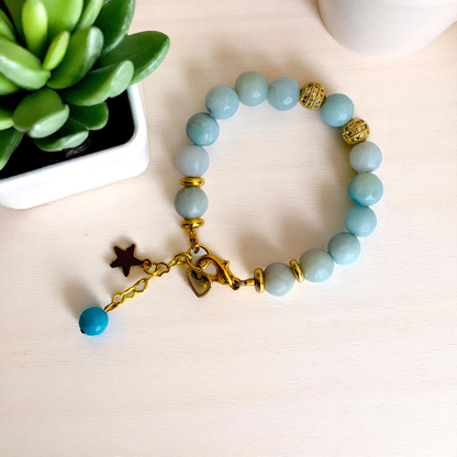 Soothing Amazonite Bracelet | Amazonite - For Kids Girls | Includes: Bracelet