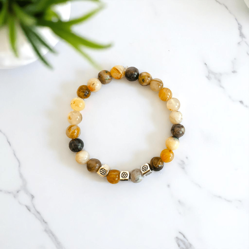 Pebble Pals Bracelet | Obsidian & Aventurine - For Kids | Includes: Bracelets (Set of 2)