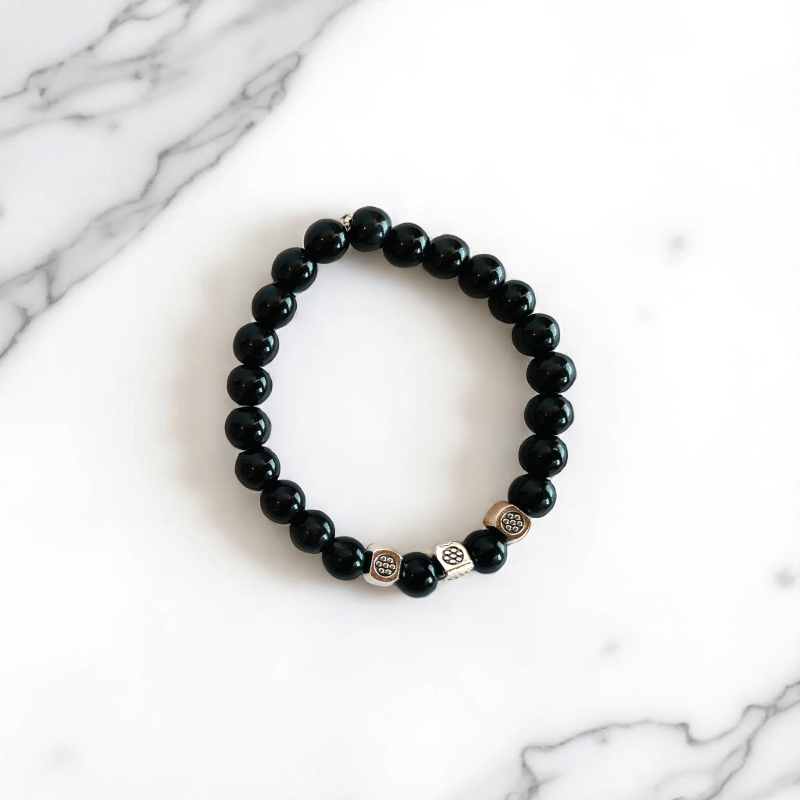 Pebble Pals Bracelet | Obsidian & Aventurine - For Kids | Includes: Bracelets (Set of 2)