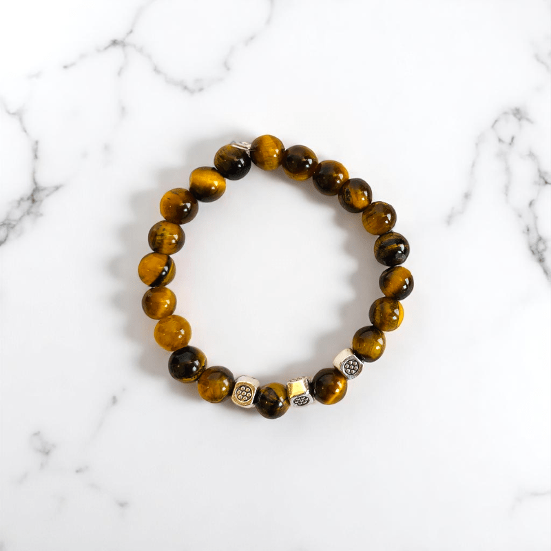 Mirror Magic Bracelets | Obsidian & Tiger Eye - For Kids | Includes: Bracelets (Set of 2)