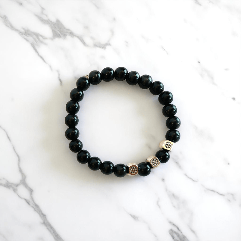Mirror Magic Bracelets | Obsidian & Tiger Eye - For Kids | Includes: Bracelets (Set of 2)