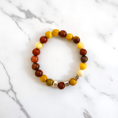 Timeless Two Stack Bracelets | Obsidian & Mookaite - For Kids | Includes: Bracelets (Set of 2)
