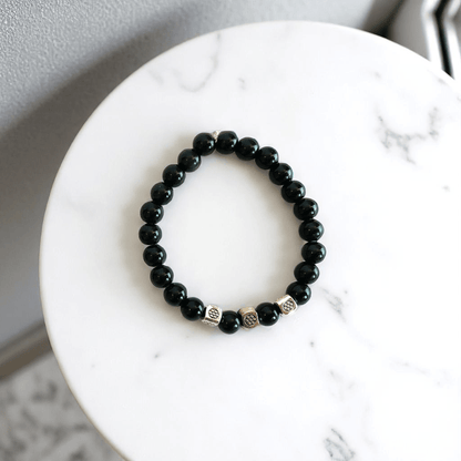 Timeless Two Stack Bracelets | Obsidian & Mookaite - For Kids | Includes: Bracelets (Set of 2)
