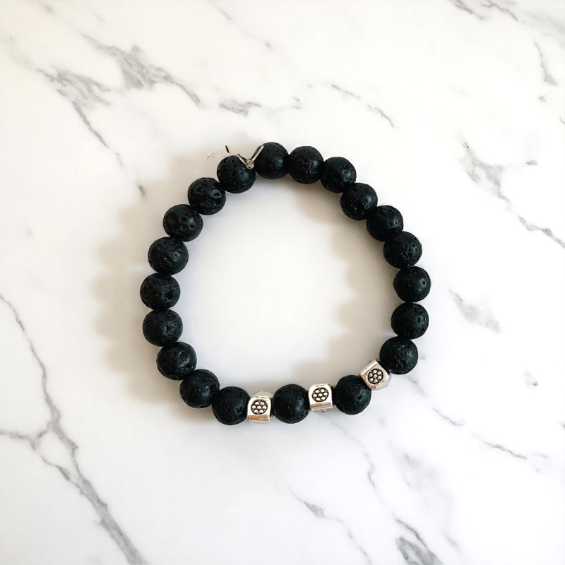 Twin Gleam Set Bracelets | Lava Stone & Jade - For Kids | Includes: Bracelets (Set of 2)