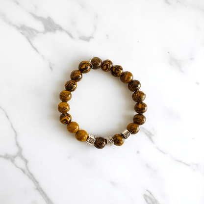 Twofold Grace Bracelets | Black Obsidian & Mariam Jasper - For Kids | Includes: Bracelets (Set of 2)